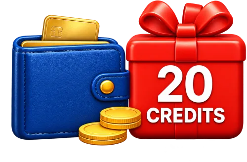 20 Complimentary Credits Offer