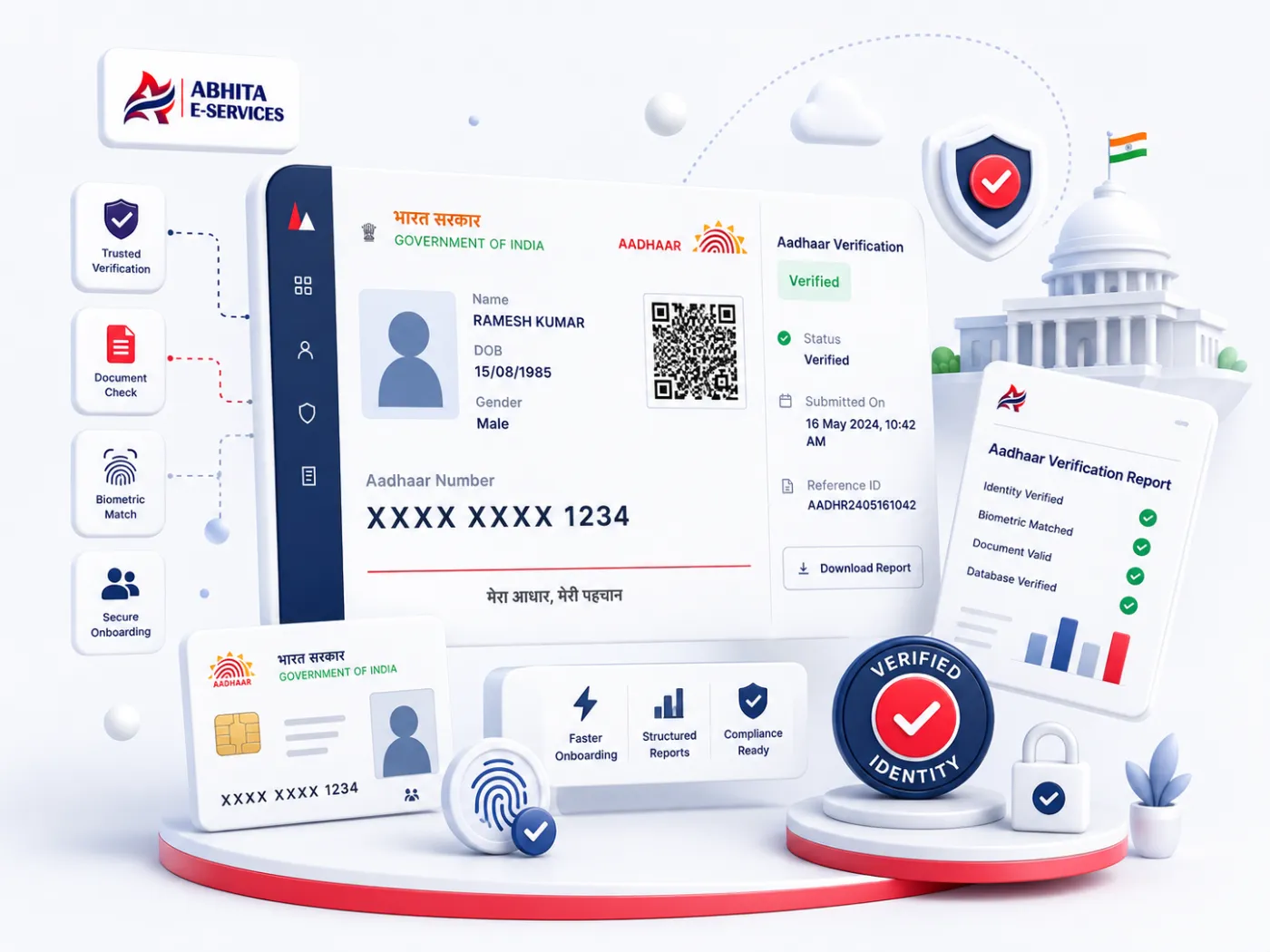 Aadhaar Verification Dashboard Preview