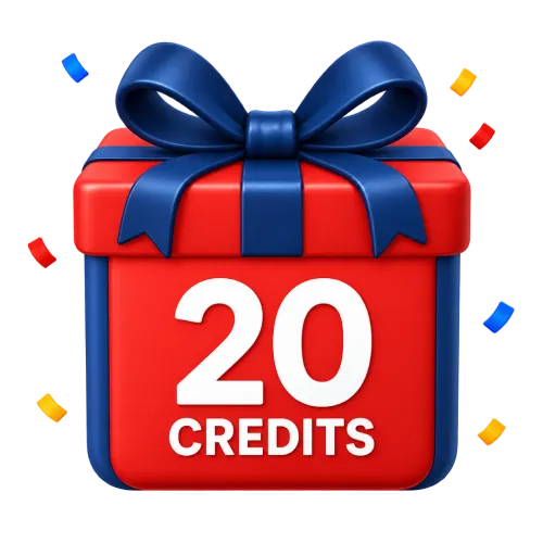 Get 20 Complimentary Credits After Approval